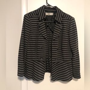 Tahari Striped Peplum Jacket